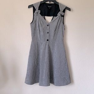 TOPSHOP Black & White Checker Dress